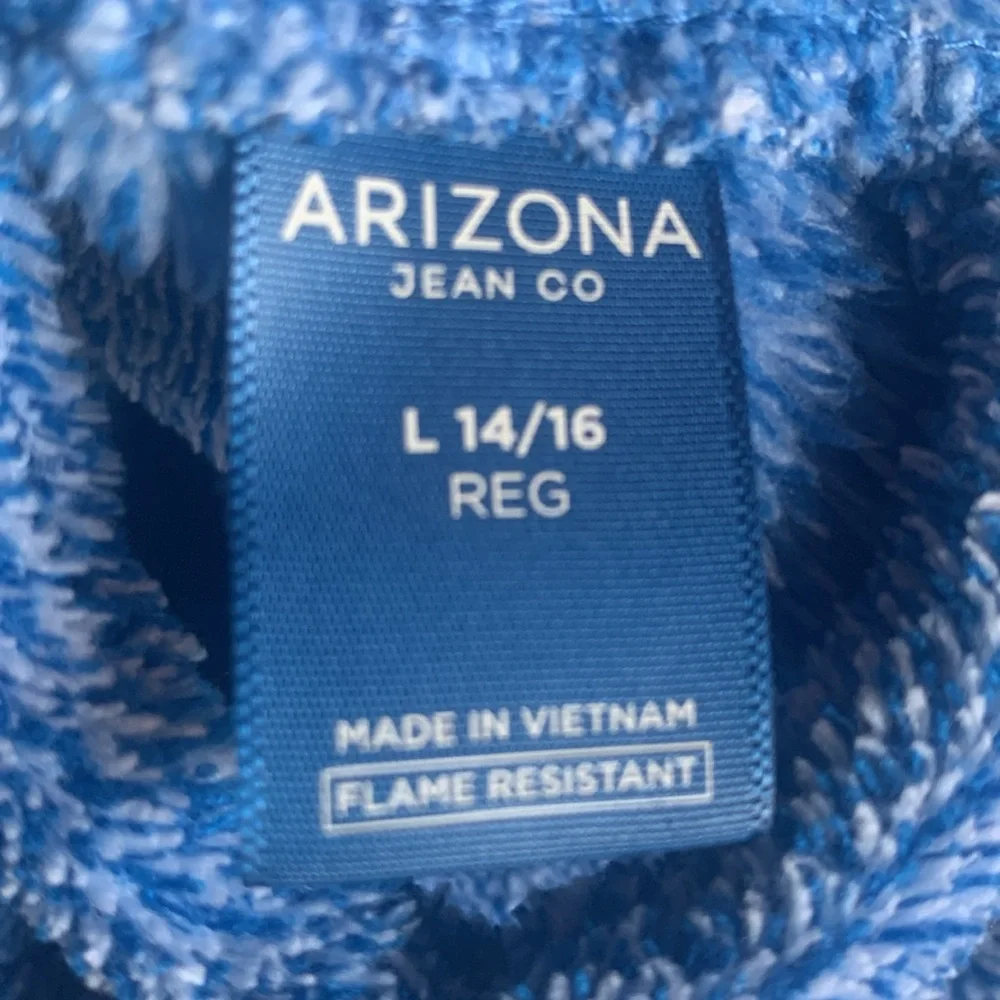 Arizona Jean Co. blue kid’s shark robe size large 14 - 16 unisex ocean beach 🦈